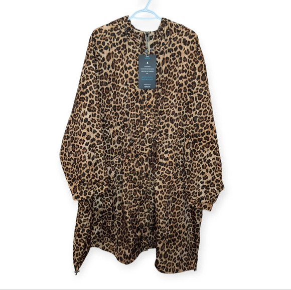torrid Jackets & Blazers - NWT TORRID Outerwear Leopard Zip Up Draw  String Longer Rain Jacket Plus Size 6X